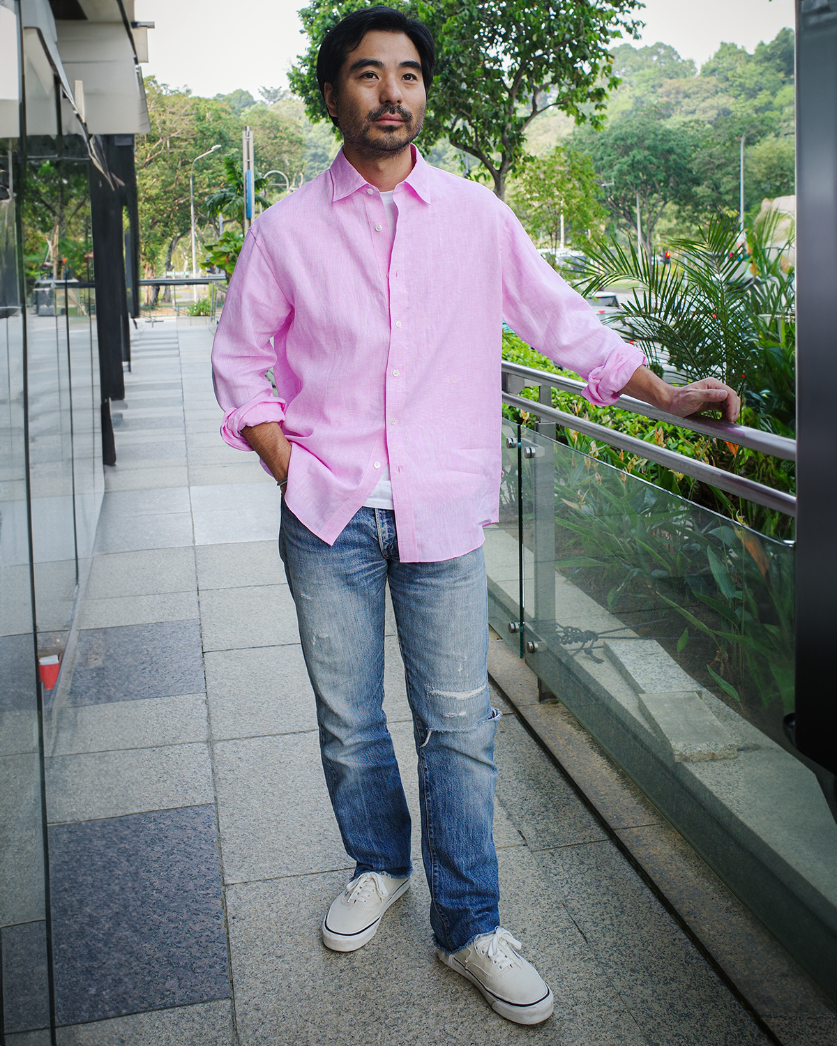 Colony Clothing Albini Linen Lounge Shirt