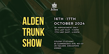 ALDEN TRUNK SHOW AT COLONY CLOTHING