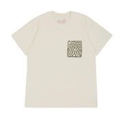KARDO / T-6 / T-SHIRT WITH RABARI BACK PANEL & PATCH POCKET / WHITE