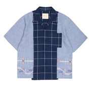 KARDO / KUNAL / RELAXED FIT VINTAGE INSPIRED SS SHIRT WITH CONTRAST PANEL