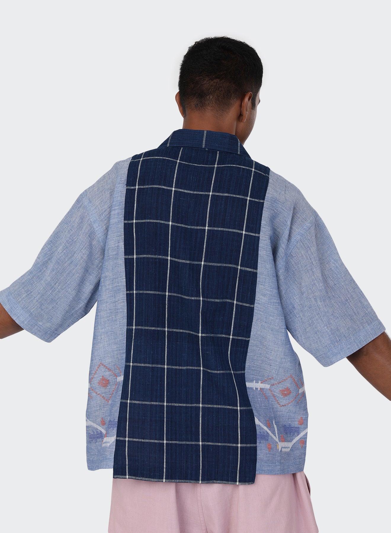 KARDO / KUNAL / RELAXED FIT VINTAGE INSPIRED SS SHIRT WITH CONTRAST PANEL