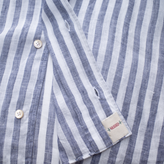 LUIGI BORRELLI / STRIPED LINEN SHIRT / 44463