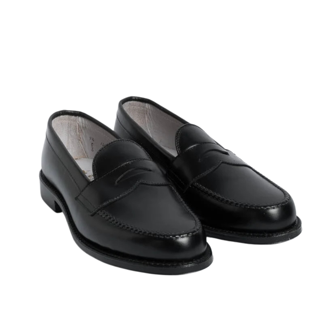 ALDEN 981 BLACK CALF LEISURE HAND SEWN LOAFER