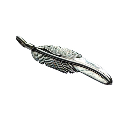 Feather pendant by Harvey Mace (all sterling silver)