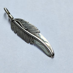 Feather pendant by Harvey Mace (all sterling silver)