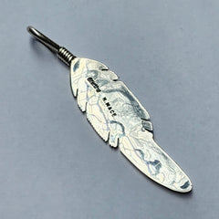 Feather pendant by Harvey Mace (all sterling silver)