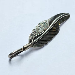 Feather pendant by Harvey Mace (all sterling silver)