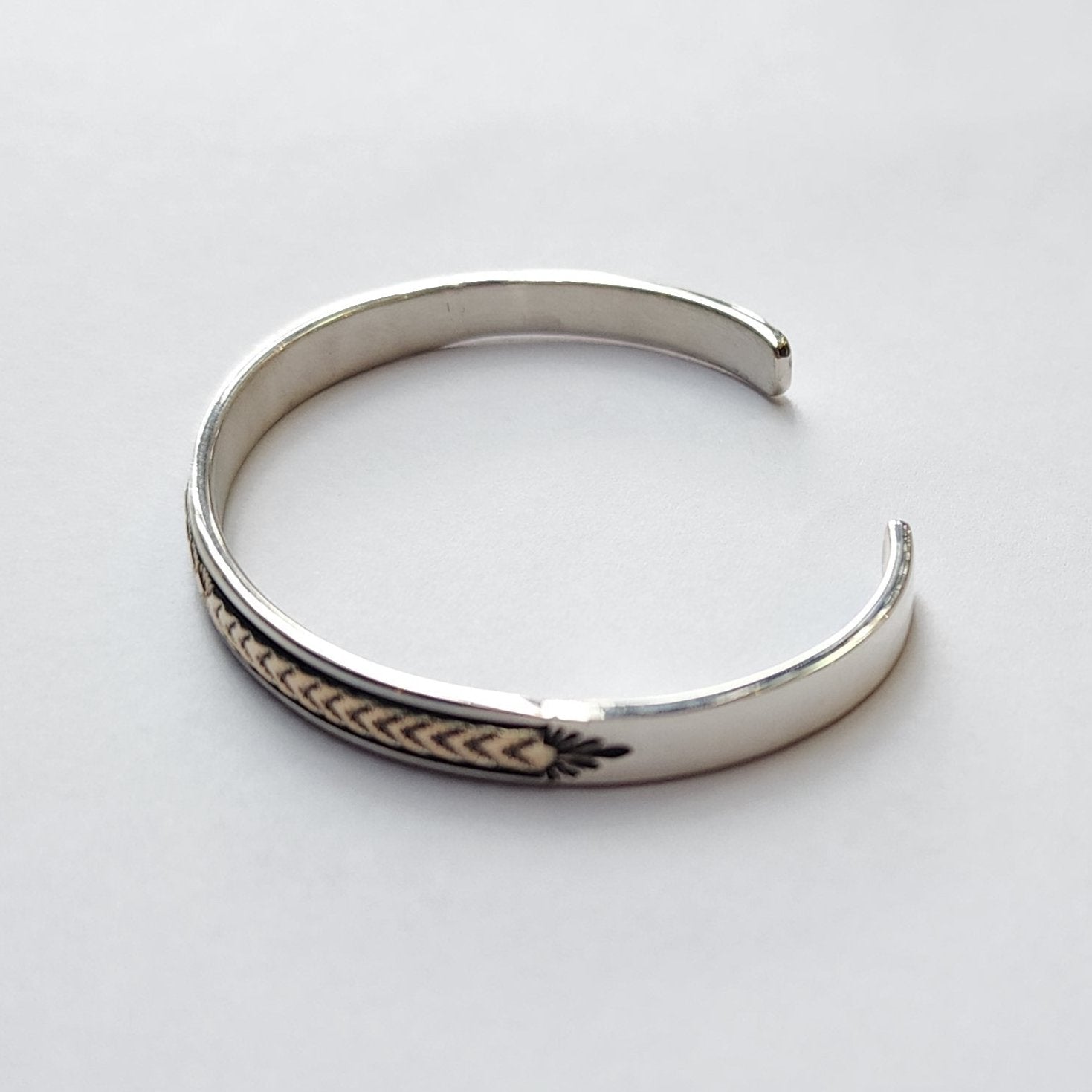 14K & Silver Bracelet by Bruce Morgan 2 / 5.5inch