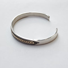 14K & Silver Bracelet by Bruce Morgan 3 / 5.75inch