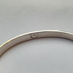 14K & Silver Bracelet by Bruce Morgan 3 / 5.75inch