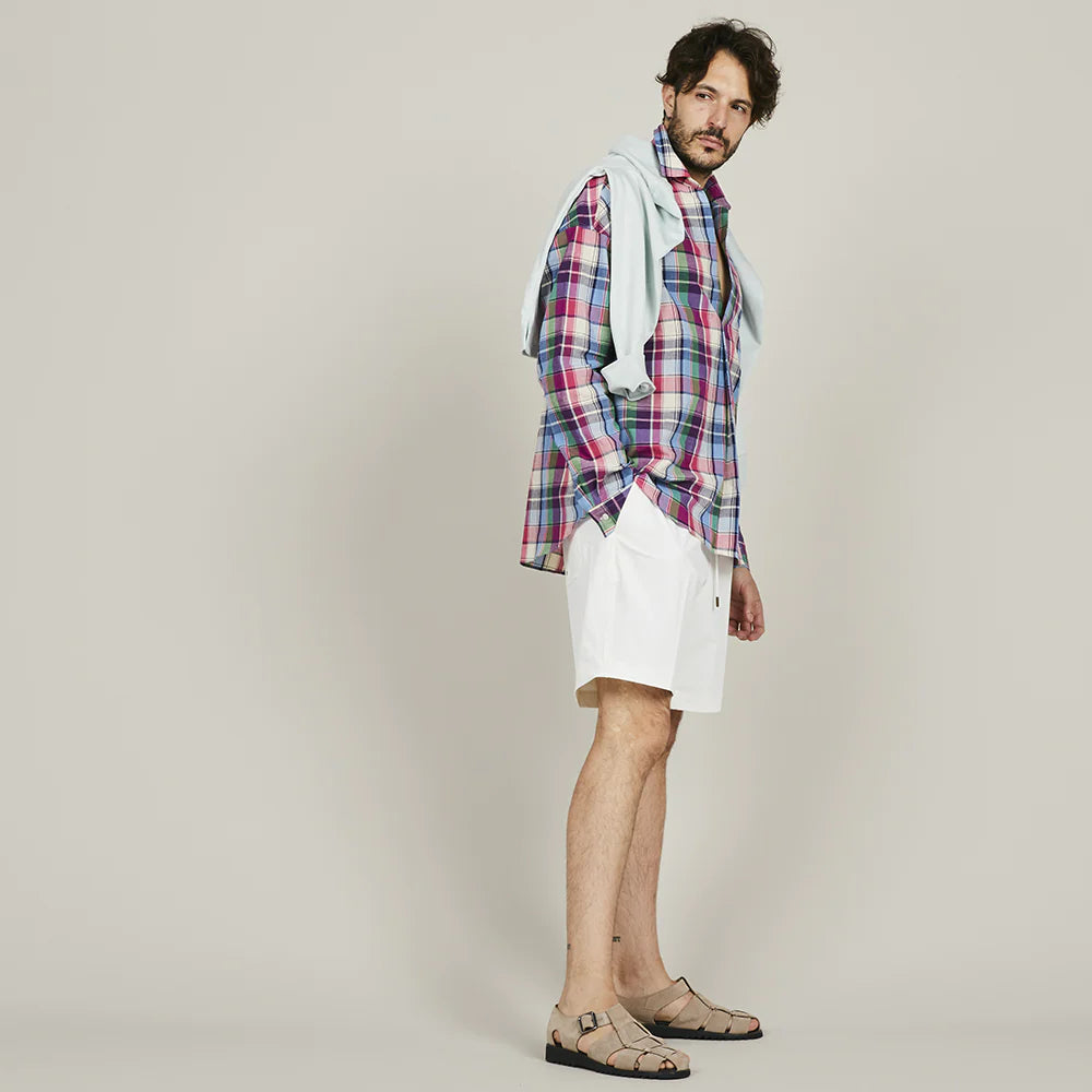 COLONY CLOTHING / POOLSIDE SHIRT PINK CHECK / CC2401-SH02-02