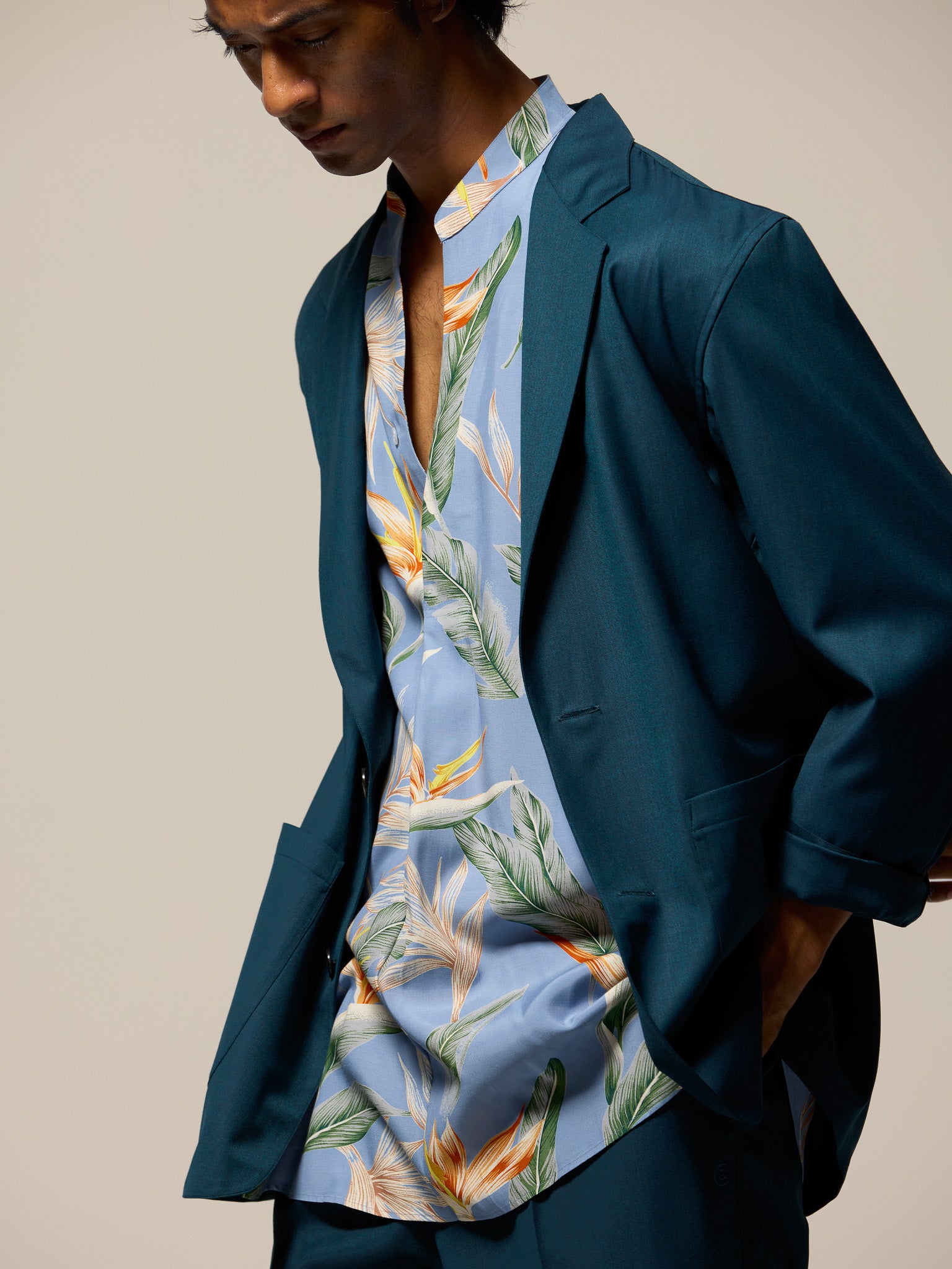 COLONY CLOTHING / NO COLLAR POOLSIDE SHIRT / CC2501-SH03-05