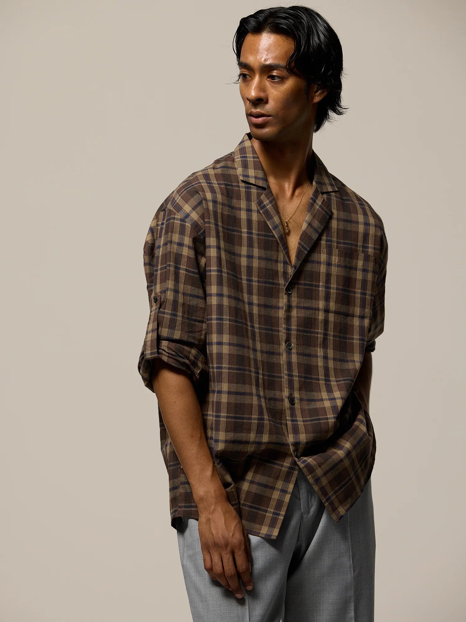 COLONY CLOTHING / OPEN COLLAR SHIRT / CC2501-SH01-02