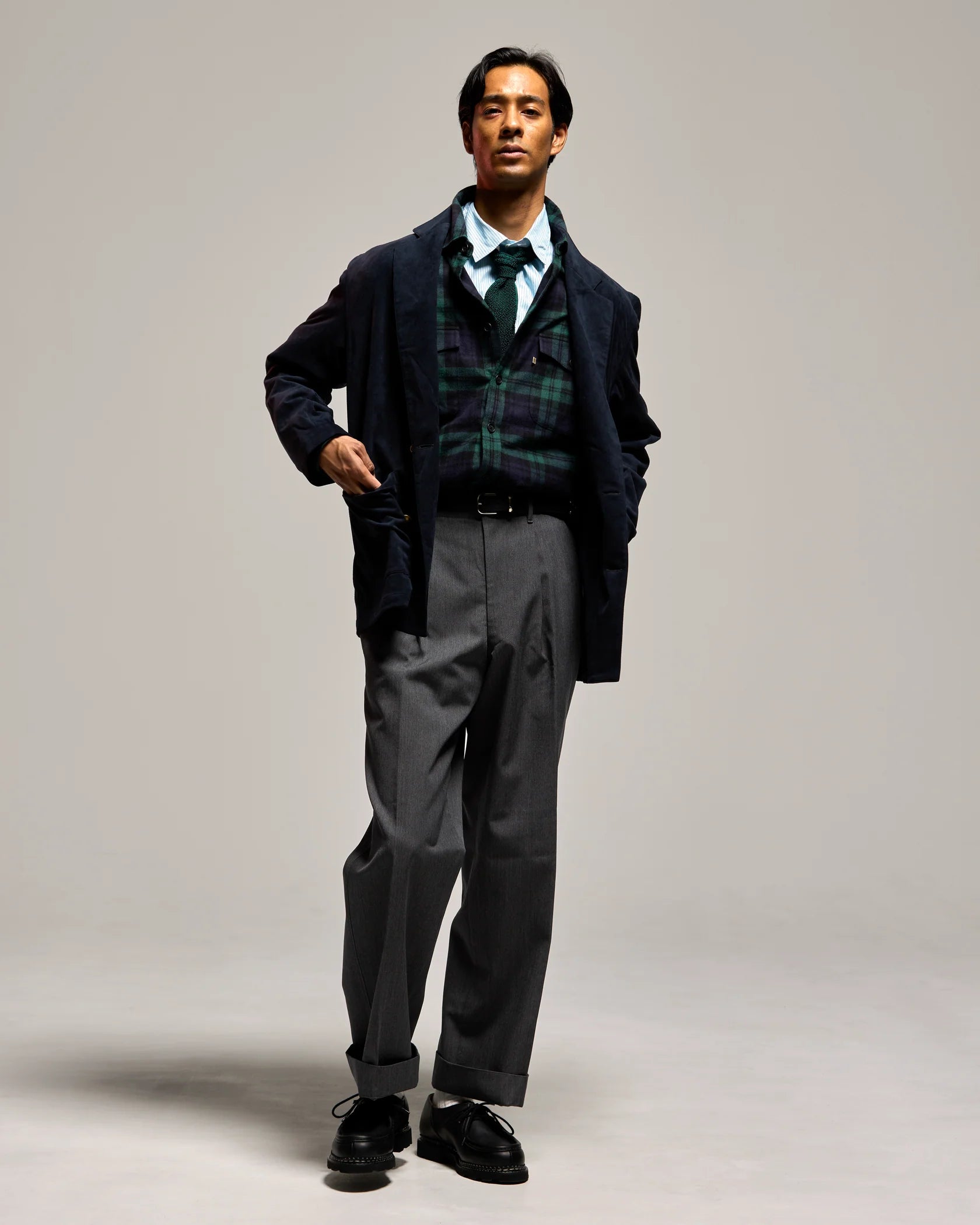 COLONY CLOTHING / DOUBLE BREASTED ULTRASUEDE LOUNGE JACKET / CC2402-JK01WB