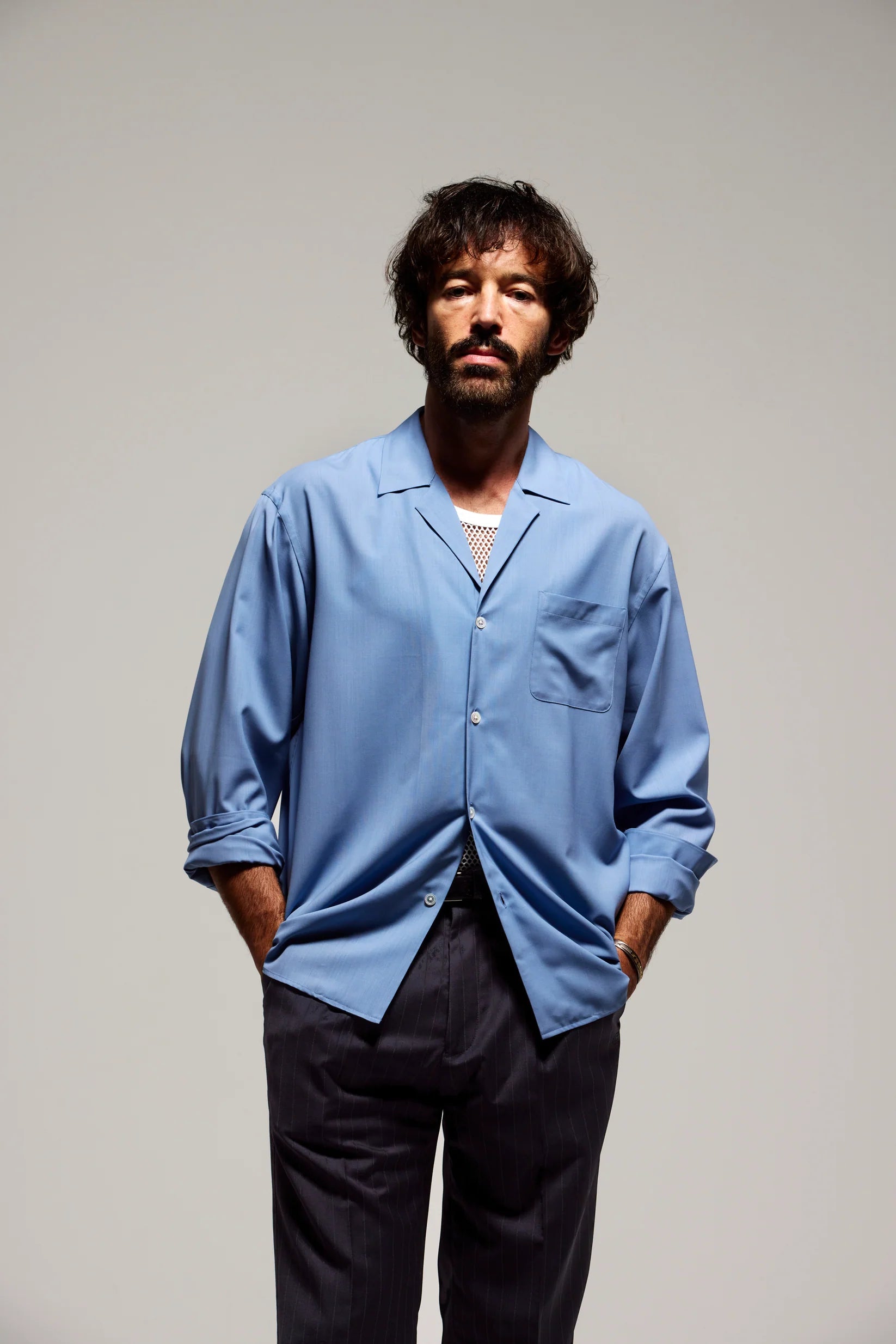 COLONY CLOTHING / OPEN COLLAR SHIRT / CC2601-SH01-04