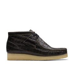 CLARKS / Wallabee Boot BlkCroc Distress (LADIES)