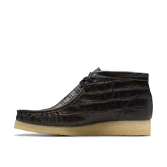 CLARKS / Wallabee Boot BlkCroc Distress (LADIES)