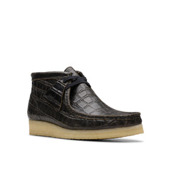 CLARKS / Wallabee Boot BlkCroc Distress (LADIES)