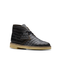 CLARKS / Desert Boot BlkCroc Distress (MENS)