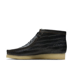 CLARKS / Wallabee Boot BlkCroc Distress (MENS)