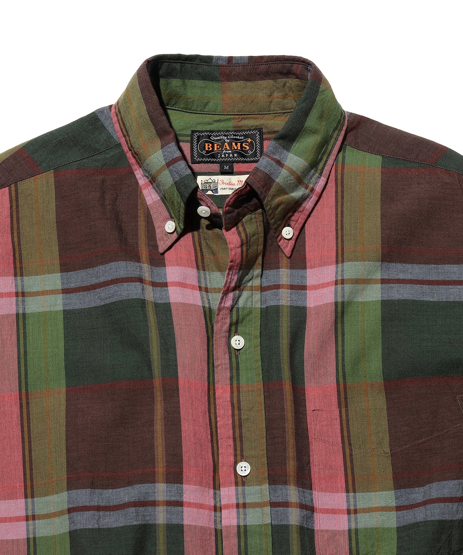 BEAMS PLUS / B.D. Classic-fit Madras / 3811-1925-139