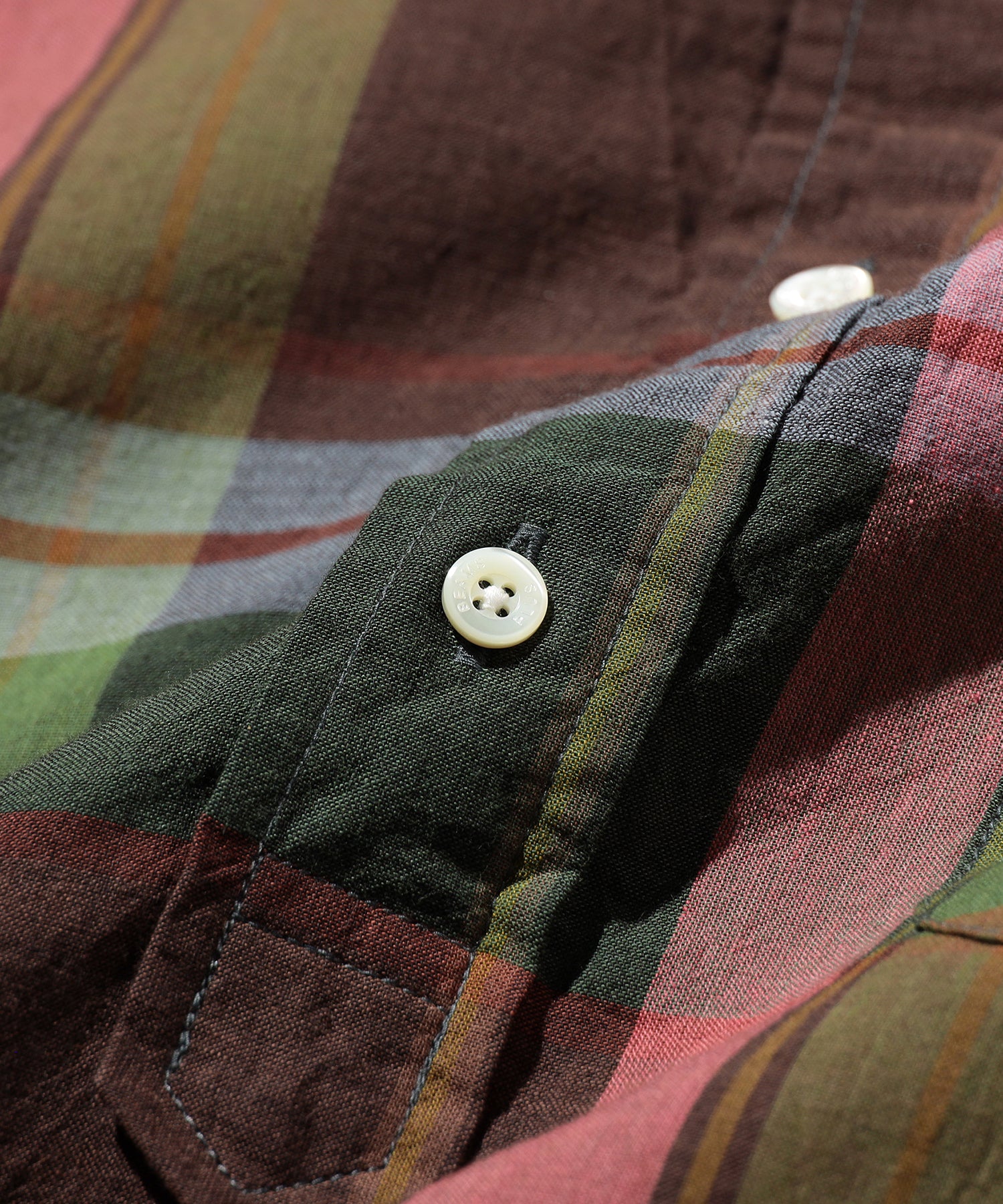 BEAMS PLUS / B.D. Pullover Classic-fit Madras / 3801-0280-139