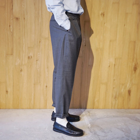 COLONY CLOTHING / ONE PLEAT TROUSERS SHARK SKIN  / CC21-PT01-1
