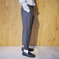 COLONY CLOTHING / ONE PLEAT TROUSERS SHARK SKIN  / CC21-PT01-1