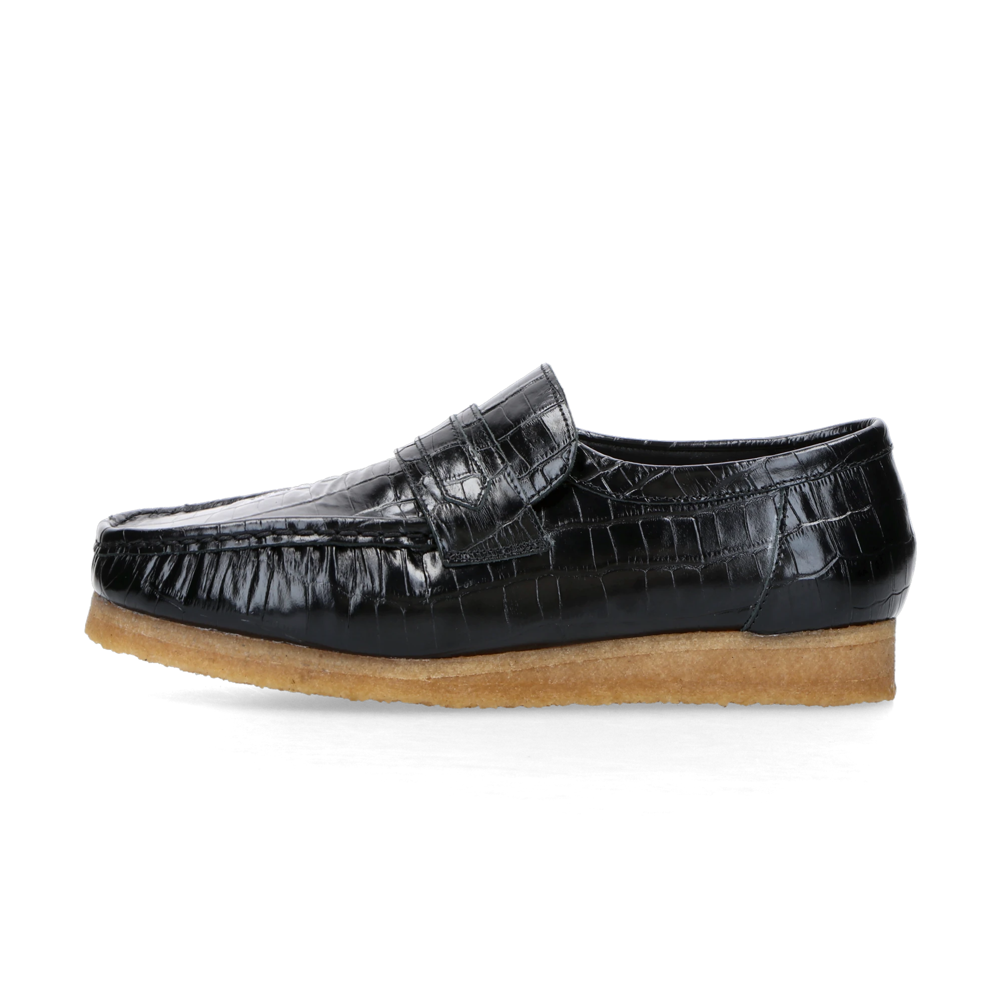 CLARKS / Wallabee Loafer Black Croc (MENS)