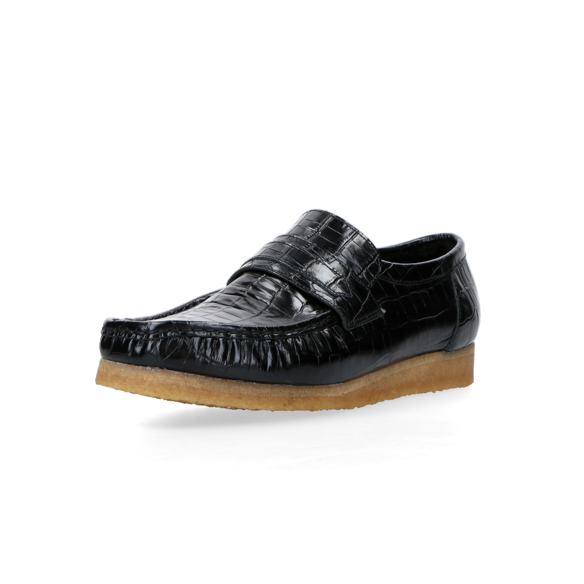 CLARKS / Wallabee Loafer Black Croc (MENS)