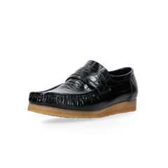 CLARKS / Wallabee Loafer Black Croc (MENS)