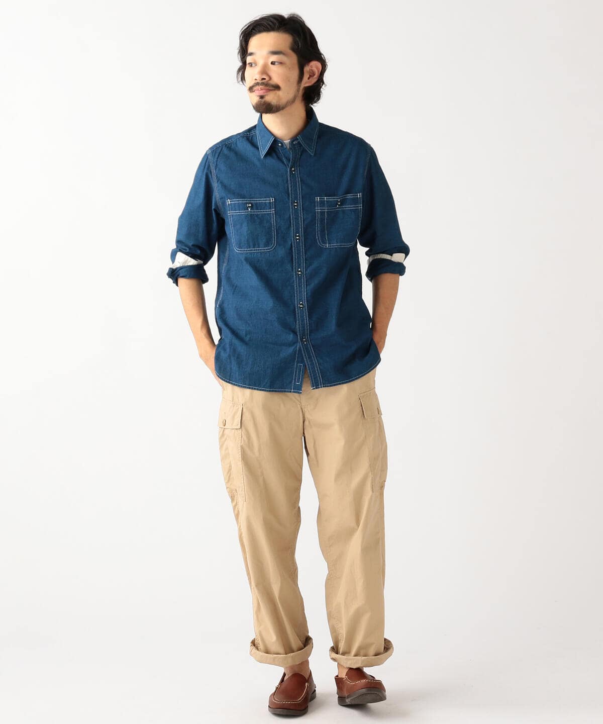 BEAMS PLUS / WORK Indigo Chambray / 3811-0469-139