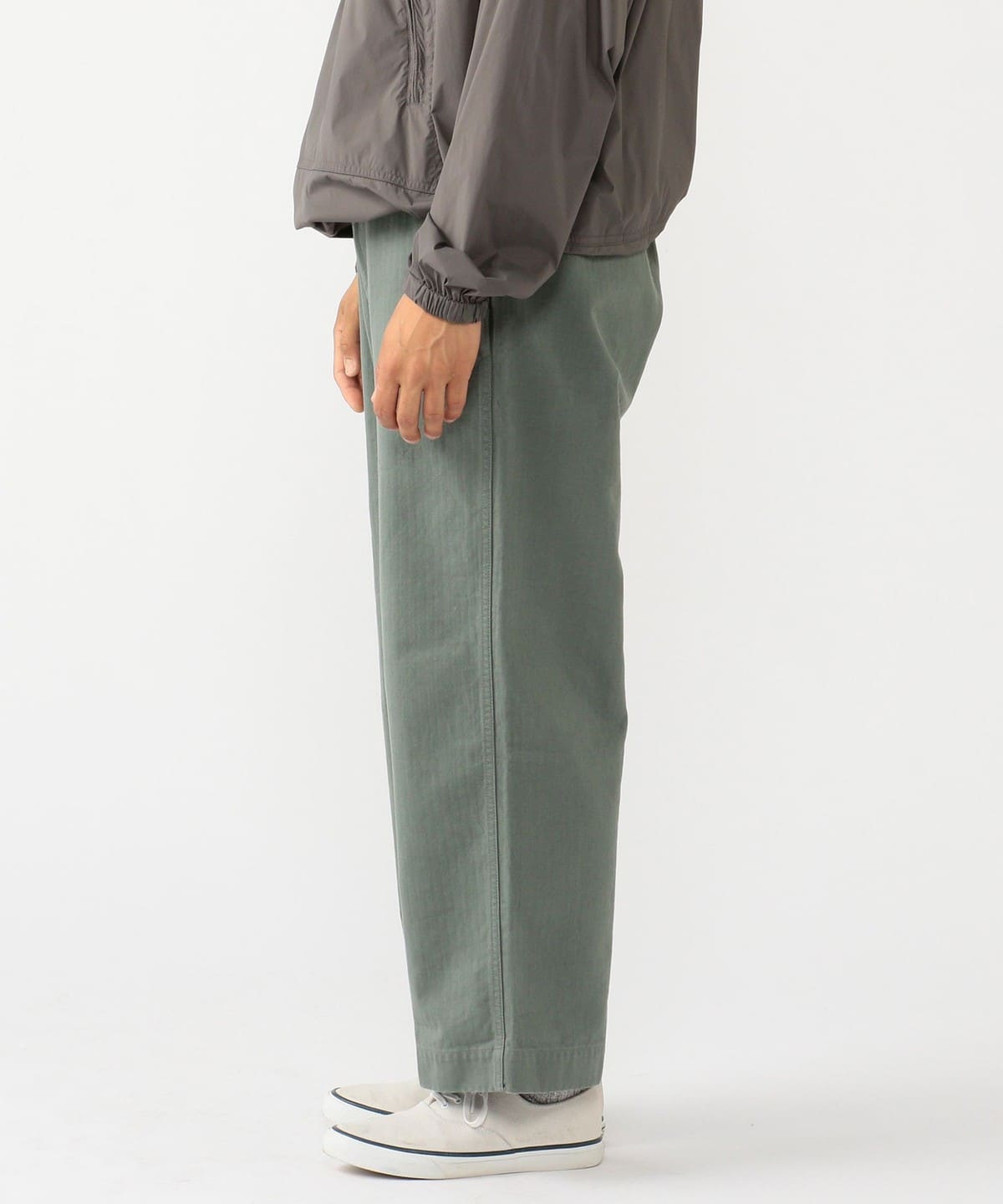 BEAMS PLUS / MIL Trousers Herringbone Sage / 3823-0126-791