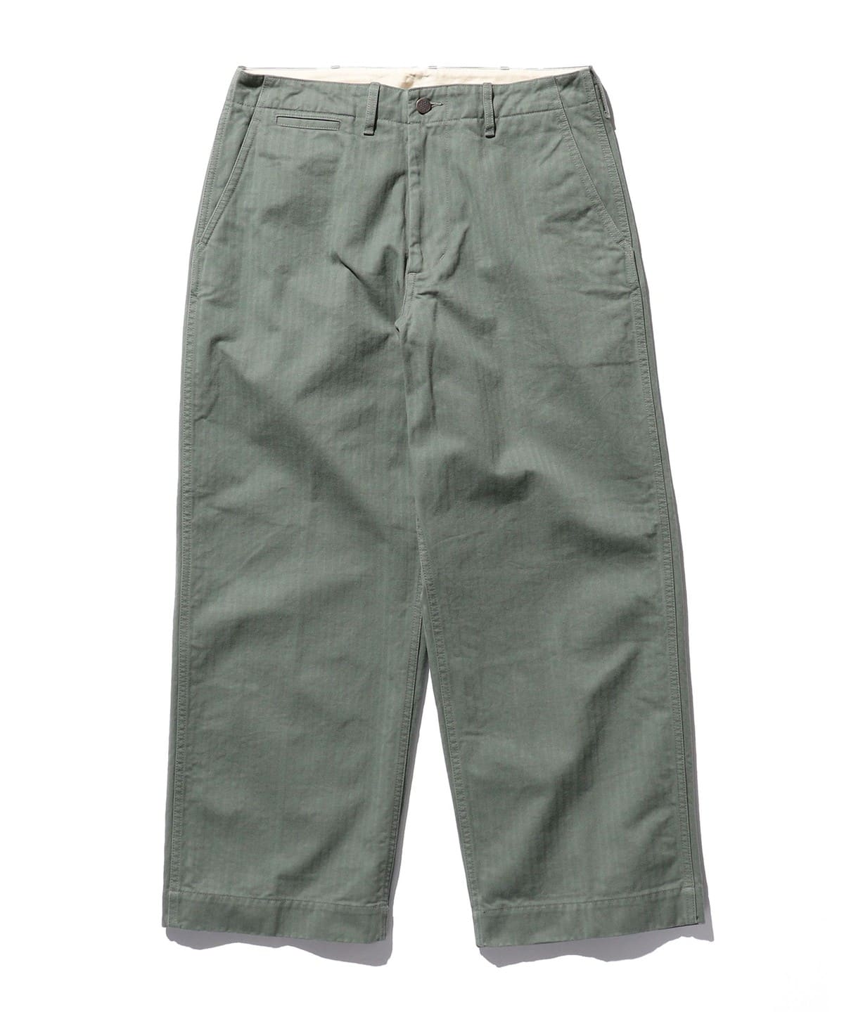 BEAMS PLUS / MIL Trousers Herringbone Sage / 3823-0126-791