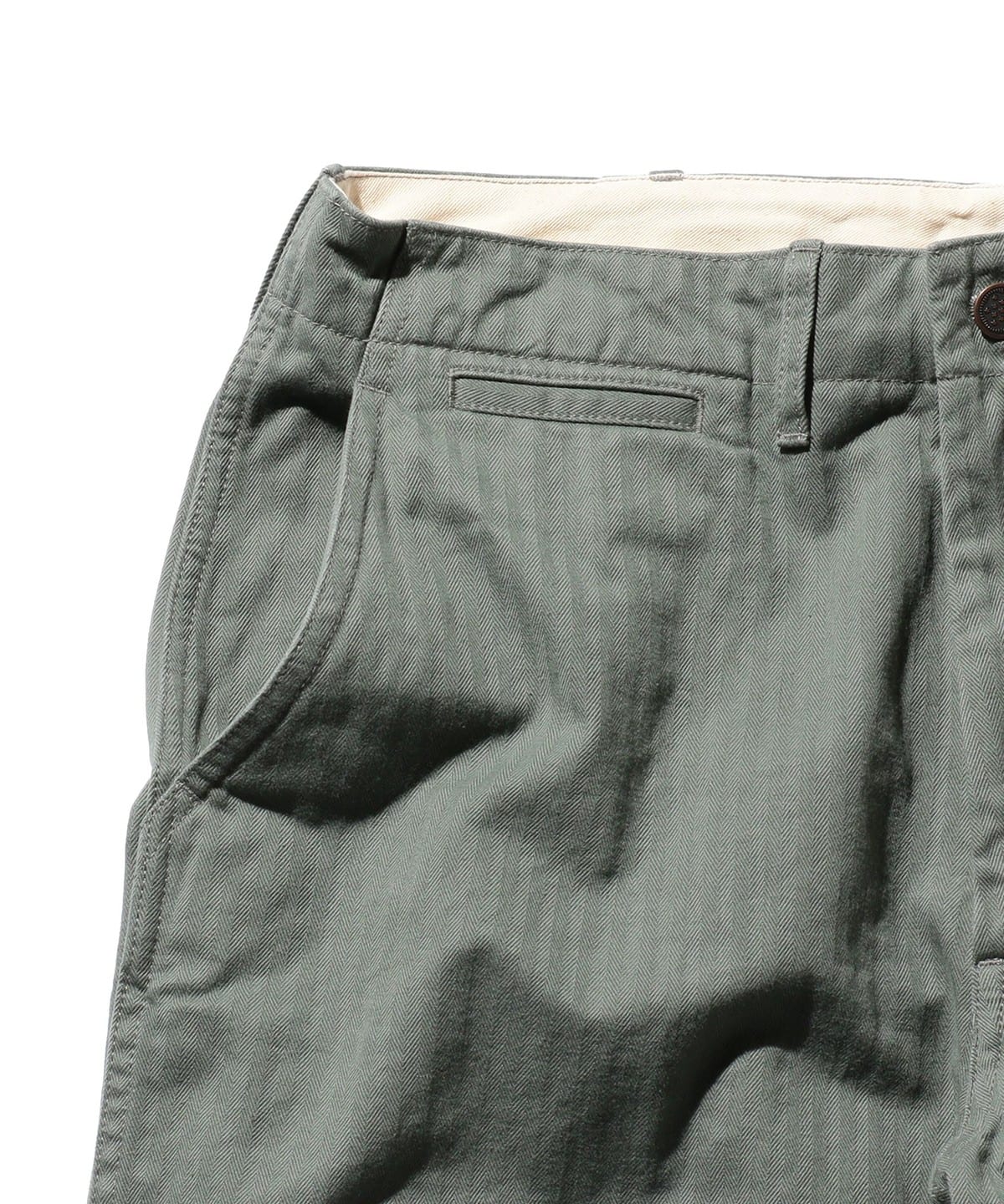 BEAMS PLUS / MIL Trousers Herringbone Sage / 3823-0126-791