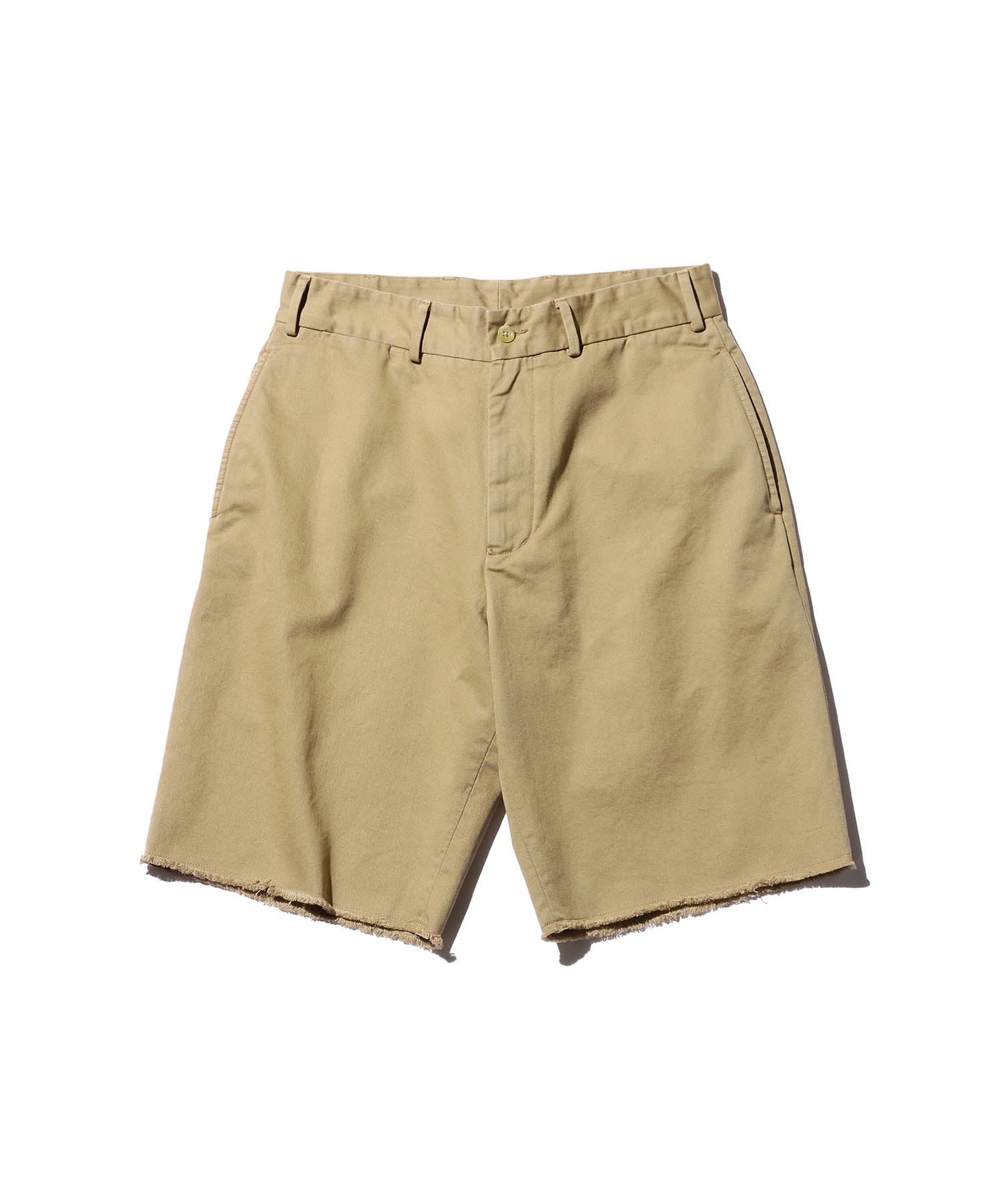 BEAMS PLUS / Plain Front Shorts Cut-Off Twill Garment Dye / 3825-0070-791
