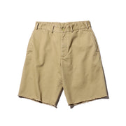 BEAMS PLUS / Plain Front Shorts Cut-Off Twill Garment Dye / 3825-0070-791