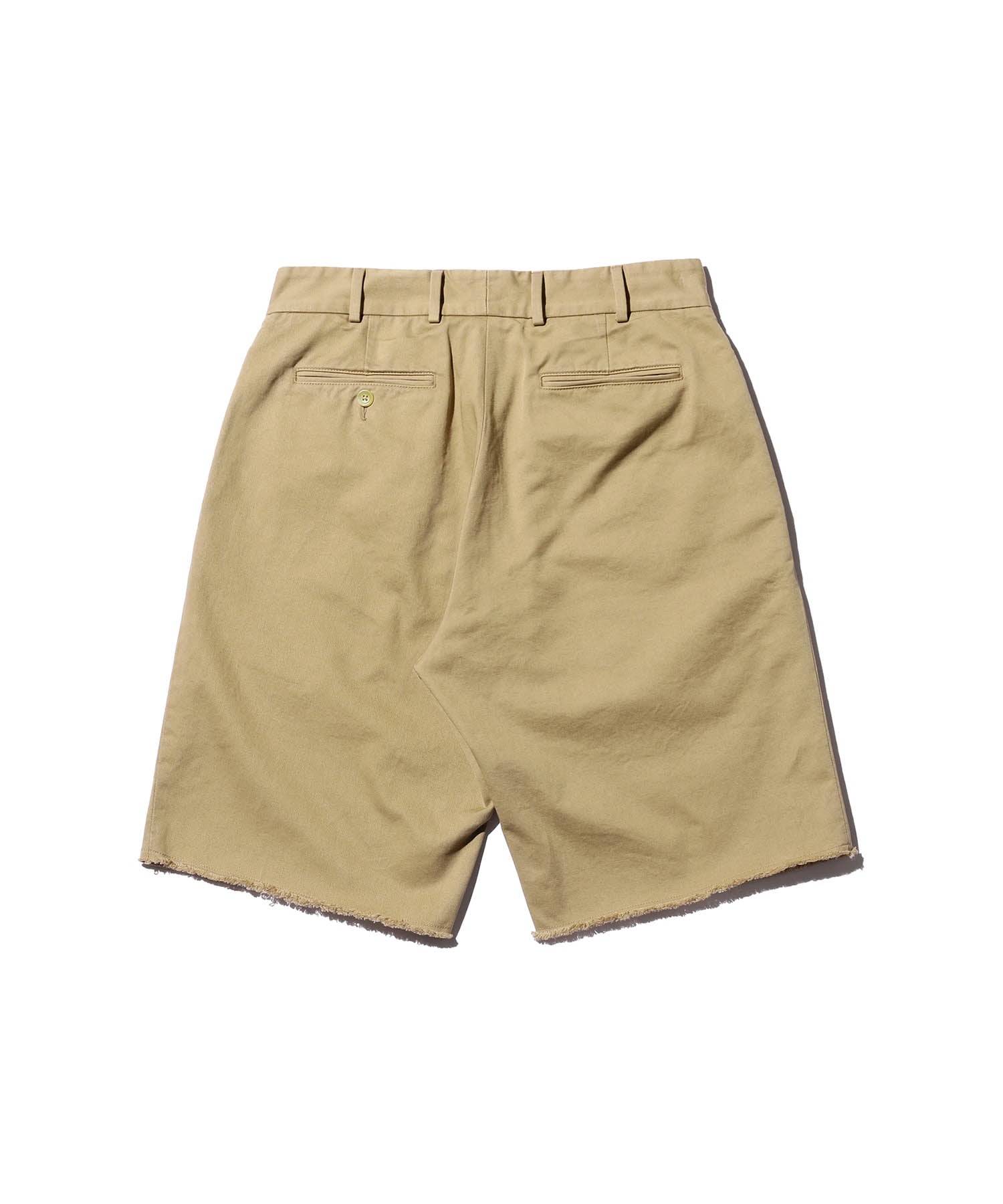 BEAMS PLUS / Plain Front Shorts Cut-Off Twill Garment Dye / 3825-0070-791