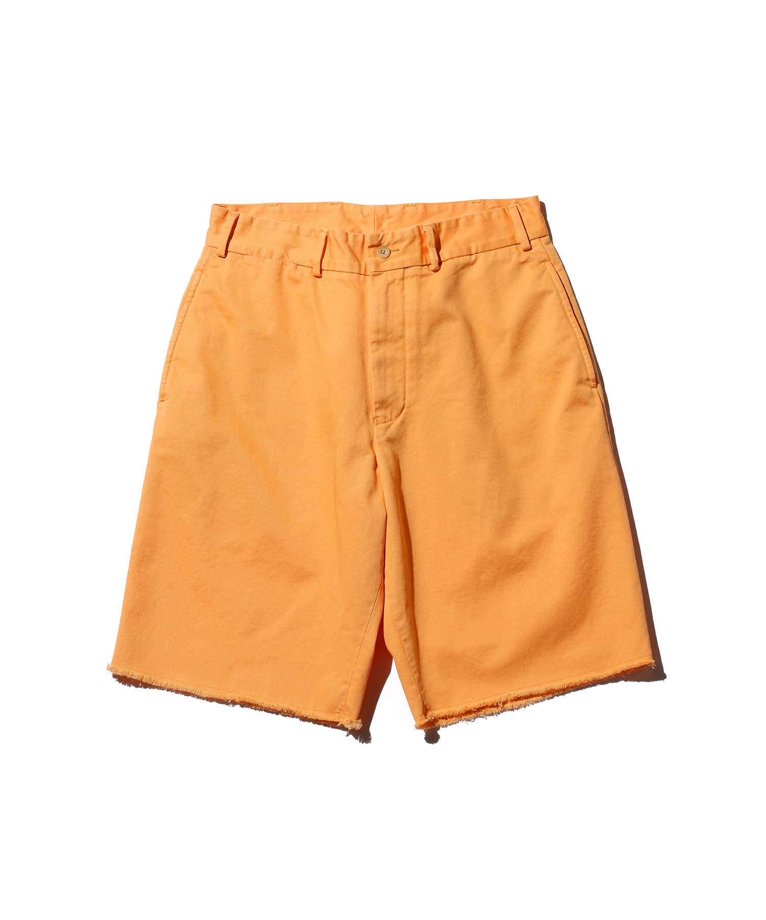 BEAMS PLUS / Plain Front Shorts Cut-Off Twill Garment Dye / 3825-0070-791