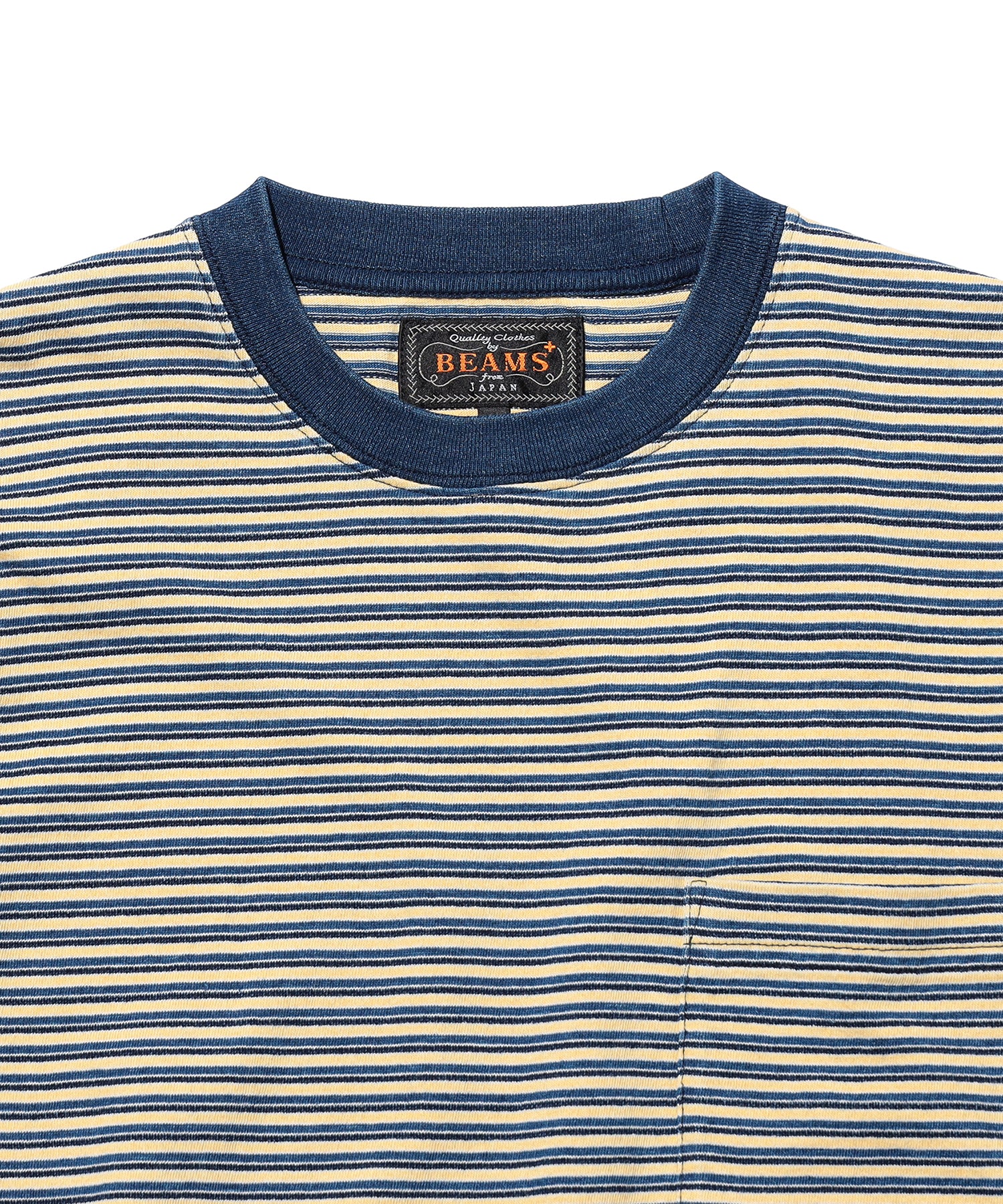 BEAMS PLUS / Pocket Tee Indigo Stripe / 3804-0106-156