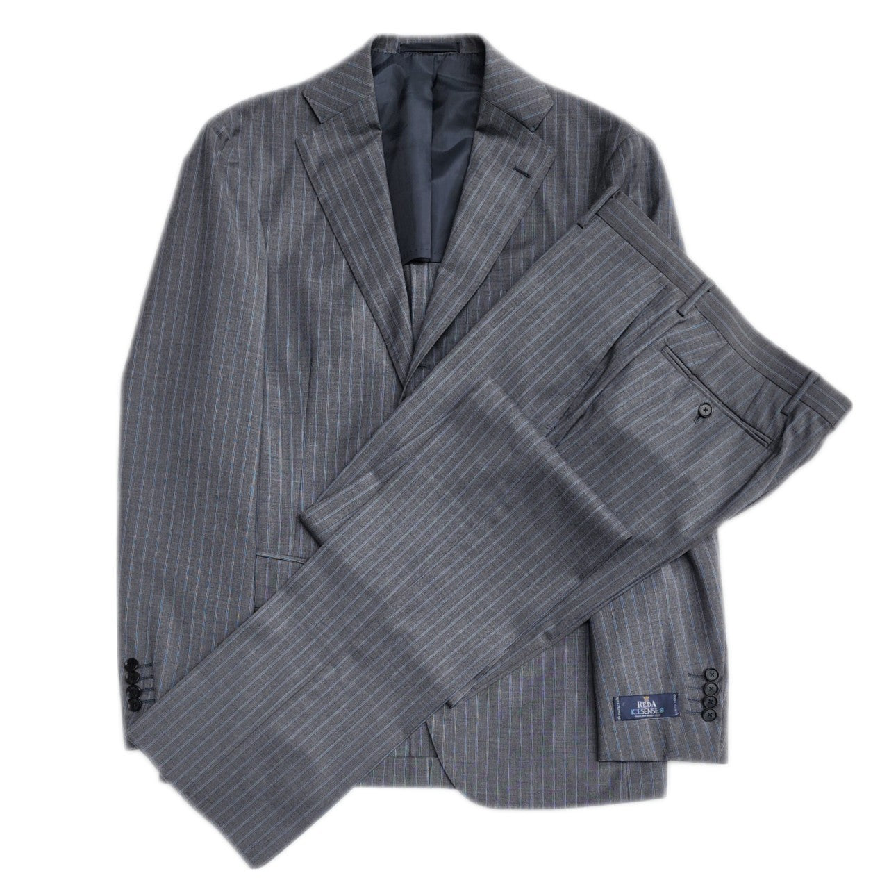 RING JACKET / GREY STRIPED WOOL SUIT – COLONY CLOTHING
