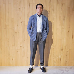 COLONY CLOTHING / ONE PLEAT TROUSERS SHARK SKIN  / CC21-PT01-1
