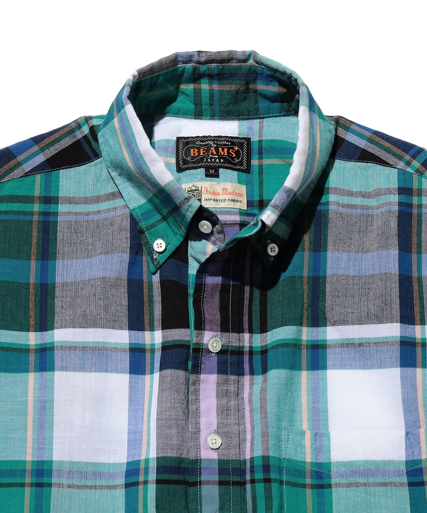 BEAMS PLUS / B.D. Pullover Classic-fit Madras / 3801-0280-139