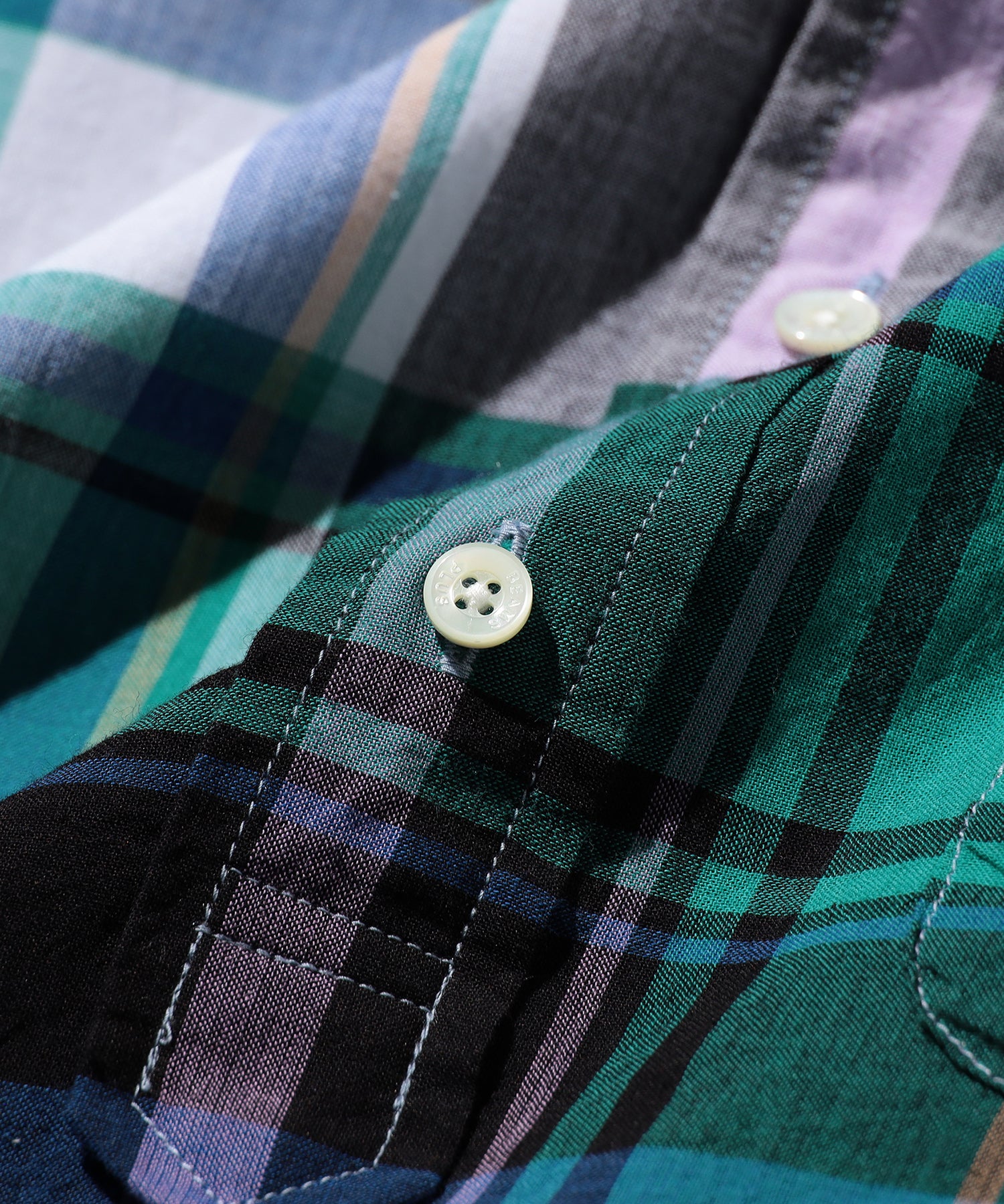 BEAMS PLUS / B.D. Pullover Classic-fit Madras / 3801-0280-139