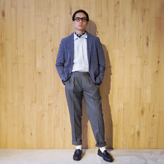 COLONY CLOTHING / ONE PLEAT TROUSERS SHARK SKIN  / CC21-PT01-1
