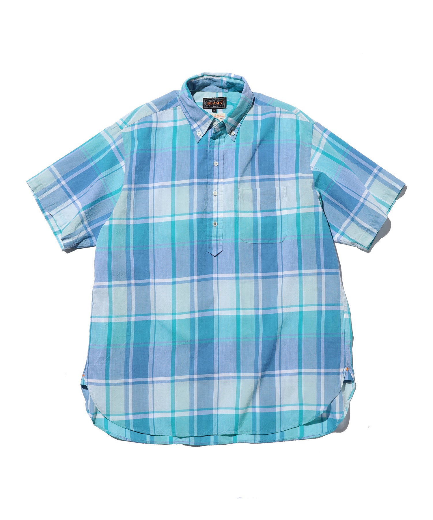 BEAMS PLUS / B.D. Pullover Classic-fit Madras / 3801-0280-139