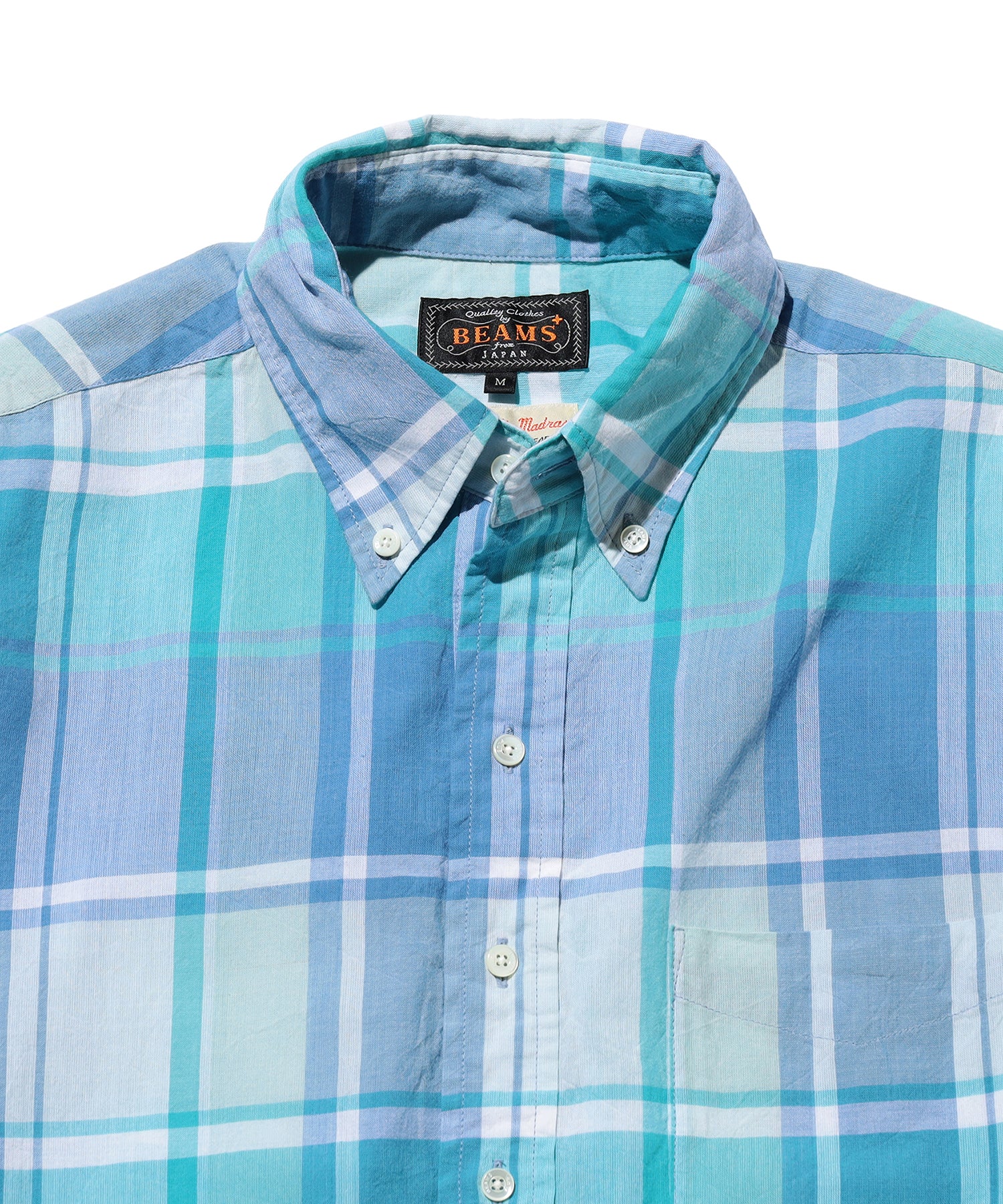 BEAMS PLUS / B.D. Pullover Classic-fit Madras / 3801-0280-139