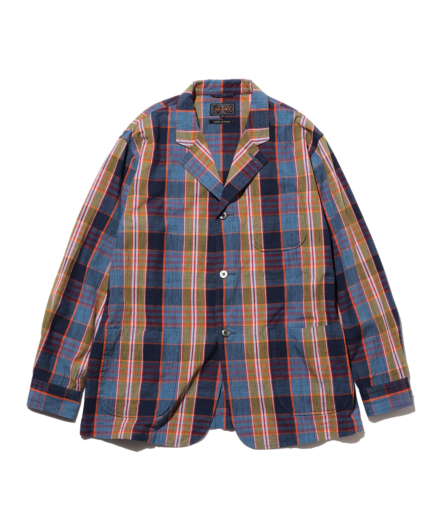 BEAMS PLUS / 4B Cuffs Jacket Heavy Madras / 3816-0752-874