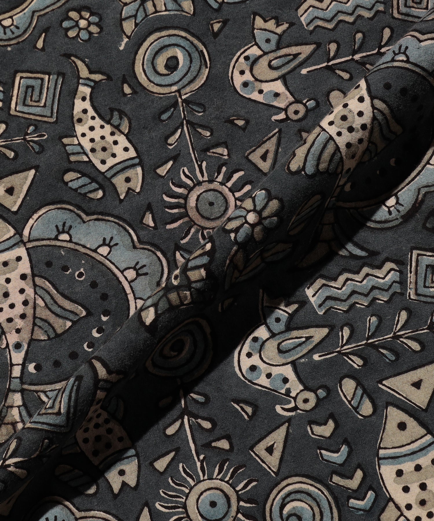 BEAMS PLUS / Open Collar Block Print / 3811-1912-139