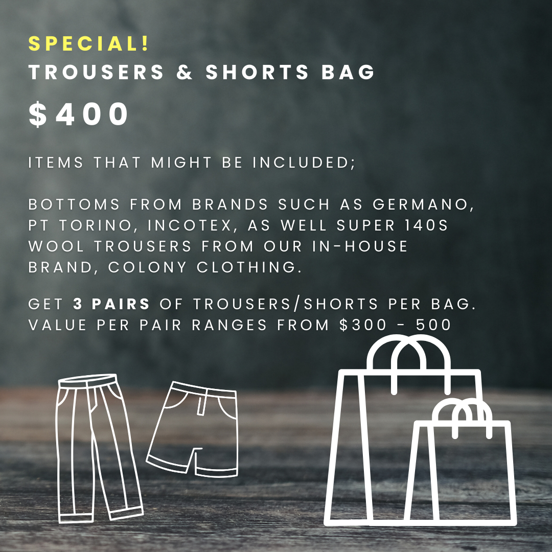 $400 TROUSERS & SHORTS LUCKY BAG